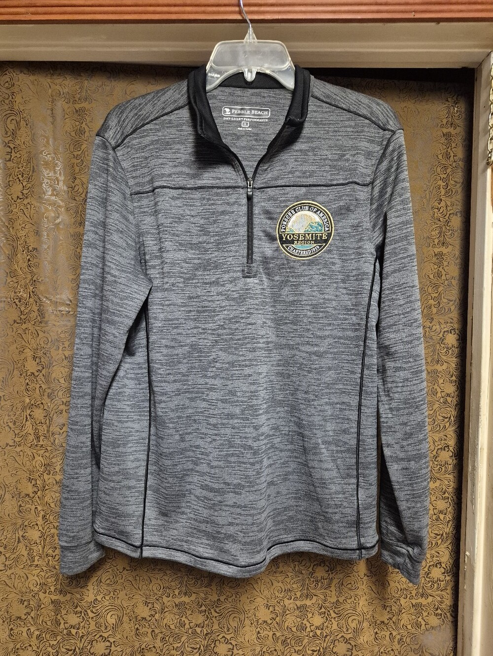 Yosemite Porsche Club Of America Heather Gray Quarter-Zip Pullover Jacket